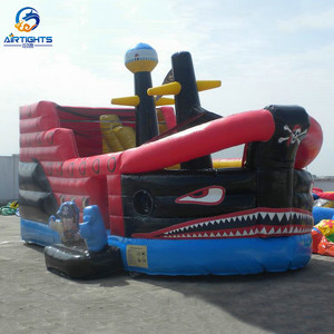Custom Made <span class=keywords><strong>Inflatable</strong></span> Shark Bouncer Công Viên Giải Trí Trẻ Em <span class=keywords><strong>Giant</strong></span> <span class=keywords><strong>Inflatable</strong></span> Thuyền Combo Slide - Product Image 1