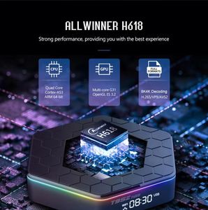 T95Z <span class=keywords><strong>Plus</strong></span> Android 12 Smart TV Box Allwinner H618 Quad-Core 4GB/32GB Doble WiFi 8K Streaming para Europa Italia - Product Image 2