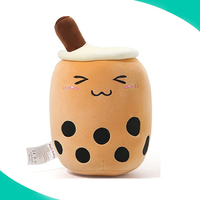 Coussin à thé en peluche Boba pour enfants, coussin à thé au lait ou bulle douce, tasse de thé, jouet en peluche, dessin animé Kawaii, décoration de la maison