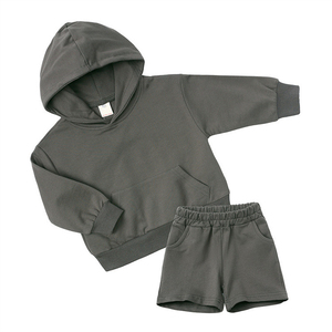 Ensembles à capuche personnalisés pour enfants (garçons et filles) – Collection automne – Tenues 2 pièces vierges avec sweat-shirt - Product Image 3