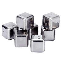 Pierres de refroidissement, Cubes à whisky en acier inoxydable, Cubes de glace réutilisables, avec Tongs et boîte de rangement