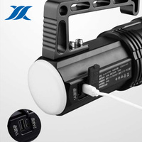 Projecteur laser blanc portable 50W 5000LM avec feu arrière S730 SMD, lampe torche LED rechargeable 12000mAh