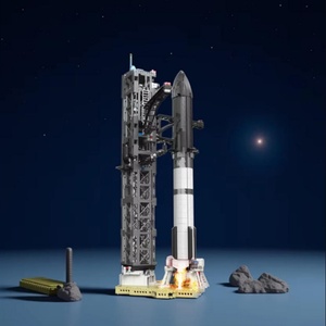 Bloques de Construcción de Plástico ABS para Niños, 1763 Piezas, Tema de Animales y Naturaleza, Nuevo Modelo de Cohete de Retorno, Rompecabezas de Bloques de Construcción con Articulaciones Desmontables - Product Image 1