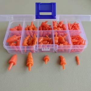 160 Piezas de Narices de Muñeco de Nieve de Plástico, Adornos DIY para Decoración Navideña, 5 Tamaños, Naranja - Product Image 3
