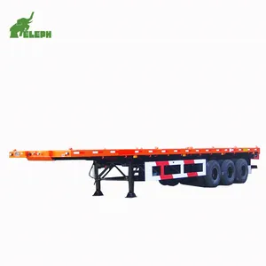 3 As Roda Trailer Kontainer Flatbed Semi Trailer Gratis Pengiriman Ke Afrika