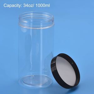 Envases de Plástico PET para Crema Cosmética de Gran Tamaño, 200ml, 250ml, 300ml, Recipientes para Exfoliante, Almacenamiento de Alimentos, Tapa Negra/Plateada, Cuidado Personal - Product Image 4