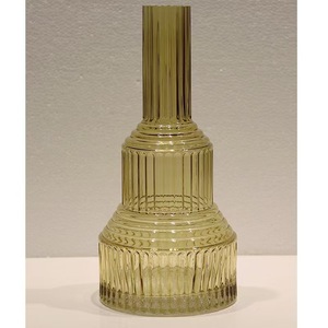 แจกันแก้วลายแนวตั้งสไตล์ยุโรปทรงพุงใหญ่ - Product Image 3