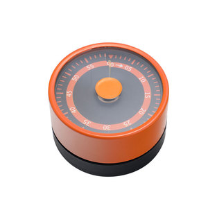 Mechanical Timer 60 Min Countdown Magnetic Visual Kitchen Reminder Student Time Manager Touch Control Round Stainless Steel - Product Image 5