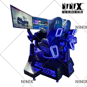 Simulateur de réalité virtuelle à triple écran pour course automobile, expérience de conduite immersive et dynamique, borne d'arcade à monnayeur pour jeux - Product Image 2