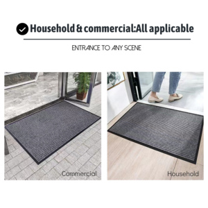 Alfombra de Entrada Interior y Exterior de Polipropileno Tejido con Doble Raya Antideslizante y Lavable para el Hogar - Product Image 3