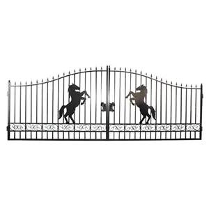 Suihe Outdoor Large Luxury Double Door Iron Gates Wrought Iron Gate Designs