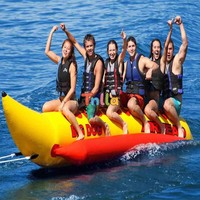 Bateau banane gonflable multi-personnes en PVC pour sports nautiques – Équipement de divertissement aquatique gonflable de haute qualité