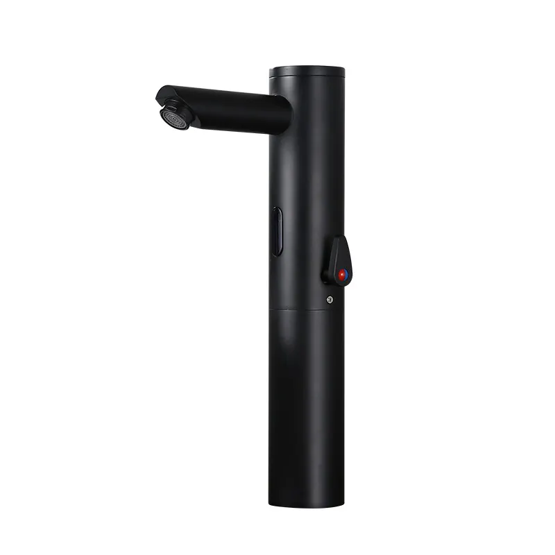 Matte Black Banheiro Sensor Faucet Touchless Latão Bacia Mixer Tap Preço de fábrica