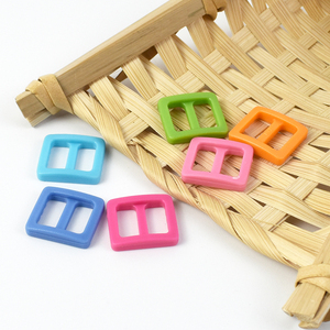 Meetee-Hebilla de ajuste de <span class=keywords><strong>10mm</strong></span>, accesorios de material plástico de color blanco y negro, correa de bolsa de tres velocidades, hebillas trideslizantes - Product Image 6