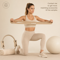 Bandas Elásticas de Resistencia de Goma de 208 cm con Logotipo Personalizado, Juego de Bandas de Ejercicio de Alta Resistencia para Entrenamiento de Fisicoculturismo, Bandas para Piernas