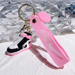 Sneaker PVC móc chìa khóa Mini Giày Keychain 3D Sneakers Móc chìa khóa số lượng lớn PVC Mặt Dây Chuyền Chìa Khóa Phụ Kiện Sneakers quyến rũ Giày bóng rổ