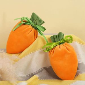 Hua Shanqi Cute Carrot <b>Gift</b> Drawstring Pouch with Digital Printing Party Velvet Packaging <b>Bag</b> <b>Easter</b> <b>Gift</b> for Kids - Product Image 3