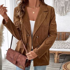 Vêtements pour femmes européennes et américaines, automne-hiver, blazer uni - Product Image 2