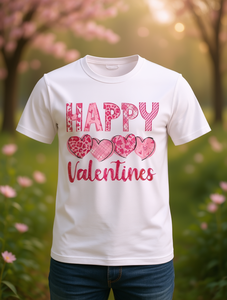 T-Shirt Casual da Donna Taglie Forti con Motivo Cuore di San Valentino, Collo Tondo, Manica Corta, in Cotone Jersey Stampato, Primavera-Estate - Product Image 2
