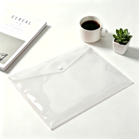 Carpeta de Plástico Transparente Reutilizable A4, con Logotipo Personalizado, Impermeable, para Oficina, Escuela, Almacenamiento de Papel
