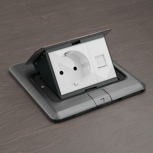 Prise de sol européenne Pop up Mécanisme résistant au feu Prise <span class=keywords><strong>allemande</strong></span> Schuko Prise de courant 250V avec <span class=keywords><strong>filet</strong></span> - Product Image 1