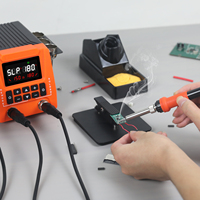 Stasiun Solder Udara Panas 851 2-IN-1 untuk Rework, Desoldering dengan 3 Nozel Udara Panas, Dudukan Solder, Penyangga Heat Gun