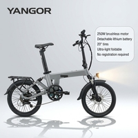 Bicicleta Eléctrica Plegable de 20 Pulgadas con Frenos de Disco Mecánicos y Batería de Litio Extraíble, Bicicleta Eléctrica Portátil para Desplazamientos