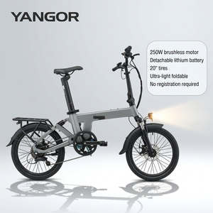 Bicicleta Eléctrica Plegable de 20 Pulgadas con Frenos de Disco Mecánicos y Batería de Litio Extraíble, Bicicleta Eléctrica Portátil para Desplazamientos - Product Image 1