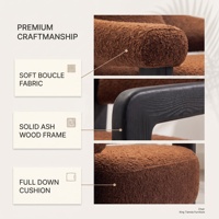 Fauteuil d'appoint de luxe modulaire pour salon, style moderne et minimaliste, en tissu synthétique avec rembourrage en éponge et duvet – Meilleures ventes
