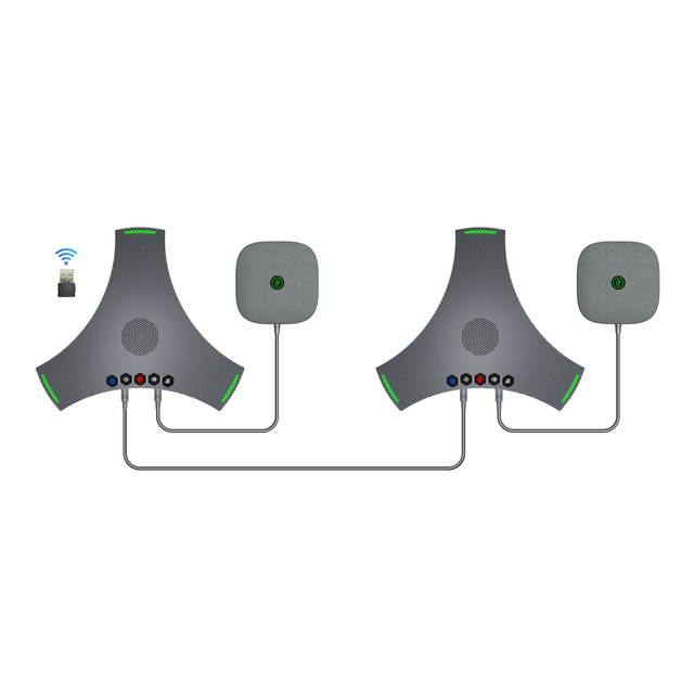 USB Wireless Conference Microphone Kit | Omnidirectional Boundary Desktop Pickup | Plug Play for Table Meeting Room