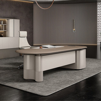 Meubles de bureau de style italien KMJ, bureau de direction moderne, table de patron de luxe pour poste de travail de manager