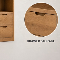 Meuble de rangement ouvert en bois moderne avec tiroir, meuble de salon, buffet