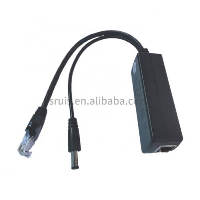 10/100Mbps DC Micro Type-C USB PoE Splitter 48V 24V to 5V 9V 12V Power Over Ethernet Rj45 Adapter