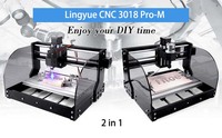 Router CNC 3018 Pro Max de 3 Ejes con Control GRBL, Marco de Aluminio, Portátil, 2 en 1, Grabador y Cortador Láser, Motor de Eje Único con Rodamiento