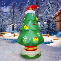 Décoration de Noël gonflable géante en forme d'arbre avec Père Noël grimpant, en tissu Oxford, éclairée par LED, résistante à l'eau et au soleil, pour l'extérieur