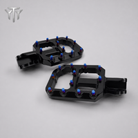 Reposapiés Anchos Cromados para Motocicleta Eléctrica Talaria Sting Surron Light Bee X LBX E-Ride Pro SS, Pedales Antideslizantes