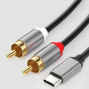 Adaptateur audio vidéo <span class=keywords><strong>USB</strong></span> C vers 2RCA Type-C vers double <span class=keywords><strong>cordon</strong></span> <span class=keywords><strong>USB</strong></span> <span class=keywords><strong>RCA</strong></span> compatible avec les téléphones - Product Image 5