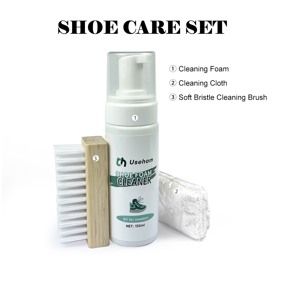 White 3 in 1 (1 brush+ 1 cleaning foam+1 cloth)