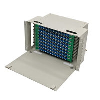 Coffret de distribution fibre optique ODF 192 ports LC Duplex, montable en rack 19 pouces, en acier froid haute densité pour centre de données FTTH