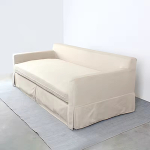 Meubles de salon modernes de luxe et chics, ensemble de canapé sectionnel blanc, causeuse extensible pour appartement hôtel villa, tissu durable - Product Image 1