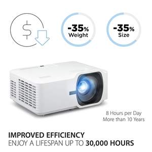 6000 ANSI Lumens 3D WUXGA Laser <strong>Projector</strong> <strong>ViewSonic</strong> LS740W 4K Smart Video Beamer for Presentation Home and Conference Use - Product Image 4