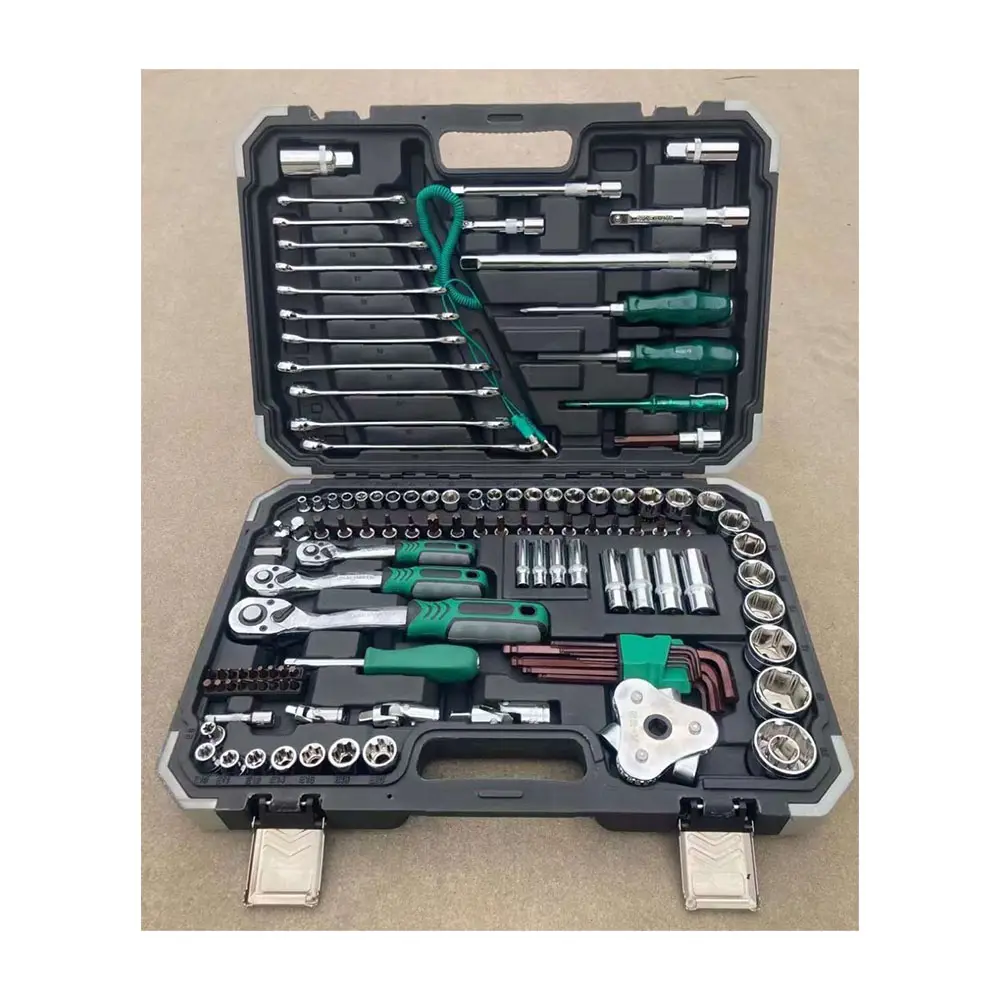 121 pcs Multi Car Repair Mechanic Ratchet Socket Wrench Tool Set Combination Box Tool Kit Socket Set with Spanner