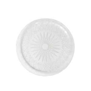 JS-623จานพลาสติกใสทรงกลมลายนูนสีอาหารเกรดอาหารขนมถั่วขนมปังเบเกอรี่ถาดเสิร์ฟ - Product Image 1