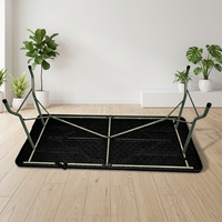 Tables d'extérieur sur mesure pour le camping, ensemble de tables et chaises pliantes en plastique en gros pour événements et pique-niques