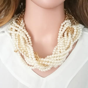 רומנטי אופנה נשים החדש <span class=keywords><strong>keshi</strong></span> פרל שרשרת תכשיטי סט שרשרת פנינים - Product Image 3