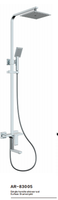 Robinet de douche de bain en laiton antique de 8 pouces avec poignée unique, cartouche céramique contemporaine et pommeau de douche pluie encastré à débit contrôlé