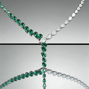 Collier unisexe en argent 925 plaqué or, motif serpent <span class=keywords><strong>Chopin</strong></span>, avec pendentif goutte d'eau et diamant, bijoux Dan - Product Image 3