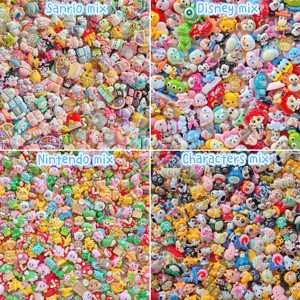 OEM Odm Anime 20Pcs Mix Resin Charms Acrylic Acrylic Acrylic Kirby Nintendo Cartoon Characters Bluey Flowers <strong>Animal</strong> Food Bottle - Product Image 1