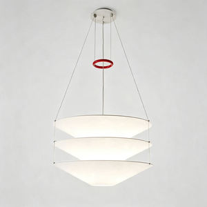 Lámpara Colgante Moderna, Creativa, Sencilla y de Lujo, con Pantalla Cónica Flotante de Papel DuPont y Pergamino Blanco, LED con Cambio de 3 Colores - Product Image 2