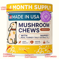 Friandises à mâcher durables de qualité supérieure au champignon Turkey Tail pour chiens : stimulant du système immunitaire, soutien de la santé des articulations, bien-être du pelage